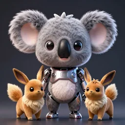 high quality 3 d render very cute cyborg koala! cyberpunk highly detailed, unreal engine cinematic smooth, in the style of blade runner & detective pikachu, hannah yata charlie immer, moody light, low angle, uhd 8 k, sharp focus