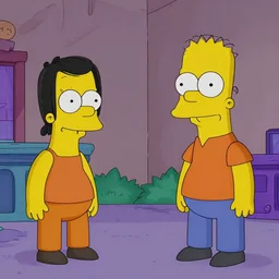 last of us with as a simpsons episode, in the style of simpsons