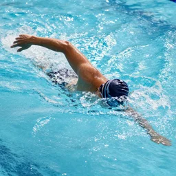 moses swimming in sparkling water
