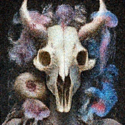 goddess close-up portrait animal skull. jellyfish phoenix head, nautilus, orchid, skull, betta fish, bioluminiscent creatures, intricate artwork by Tooth Wu and wlop and beeple. octane render, trending on artstation, greg rutkowski very coherent symmetrical artwork. cinematic, hyper realism, high detail, octane render, 8k