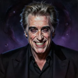 robert de niro evil grin, cosmic horror painting, elegant intricate digital painting artstation concept art by mark brooks and brad kunkle extreme detailed
