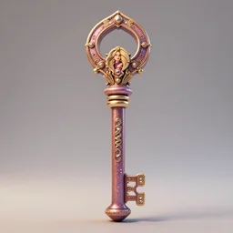 dolly parton inspired keyblade design, rendered in blender 3 d, highly intricate, beautiful, country western glitz theming
