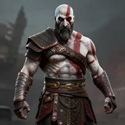 jesus as kratos, god of war 2 0 1 8, cinematic render, santa monica studios official media