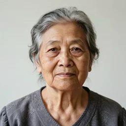 hyper realistic portrait of old woman