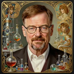 an ultradetailed portrait of robin williams dressed as walter white, science experiments in a lab, intricate, elegant, highly detailed, digital painting, matte, sharp focus, illustration, art by john collier and albert aublet and krenz cushart and artem demura and alphonse mucha