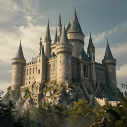 wallpaper of a great castle, fantasy