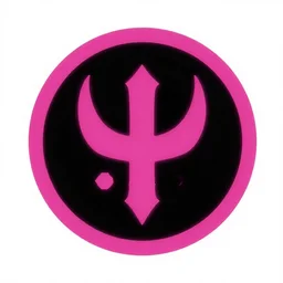 chaos cult pink logo sign symbol abstract