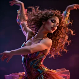 the most amazing dream you ever had about a beautiful woman dancing, closeup, hyper realistic, ambient lighting, concept art, intricate, hyper detailed, smooth, peter mohrbacher, vibrant, high contrast, volumetric lighting, octane