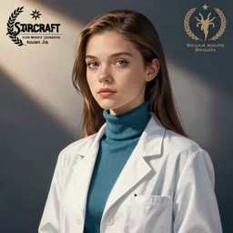Kiernan Shipka dressed turtle neck and lab coat, digital painting, concept art, smooth, sharp focus, illustration, from StarCraft by Ruan Jia and Mandy Jurgens and Artgerm and William-Adolphe Bouguerea