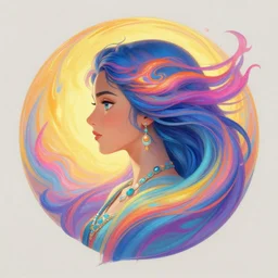 side profile centered painted portrait, Maya Ali as a wind sorceress, D&D, matte painting concept art, art nouveau, beautifully backlit, swirly vibrant color lines, fantastically gaudy, aesthetic octane render, 8K HD Resolution, by Victo Ngai and Kilian Eng and ilya kuvshinov and Cushart Krentz and Gilleard James