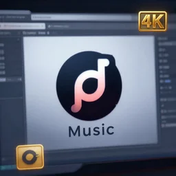 a logo for a music software, rendering, unreal engine, 8 k