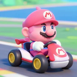 race as pink fong in mario kart 8 deluxe