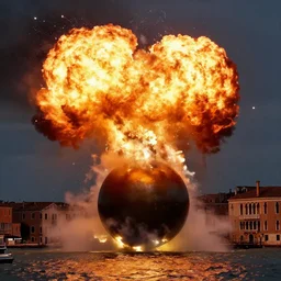 a nuke bomb explosion in Venice