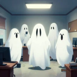 a group of ghost in the room office trump, nuri iyem, james gurney, james jean, greg rutkowski, anato finnstark, donald trump, instagram photo shoot