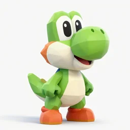 low poly yoshi