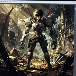 gui for a program that shows you naraka, high - tech, crude, newgrounds, flash animation, shojo