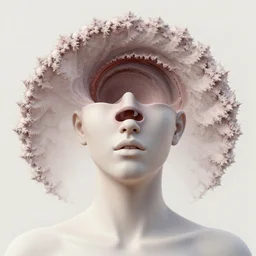 absurdly beautiful female figure with beautiful human face, cervix awakening, portal, fractals swirling outward, glowing internal light, hyperdetailed, intricate linework, purple, deep blue, hot pink, dark atmosphere, unreal engine 5 highly rendered, global illumination, radiant light, detailed and intricate environment