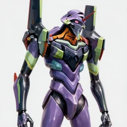 the anime neon genesis evangelion mech suit , digital art, art station, tredning on art station, anime, colorful art