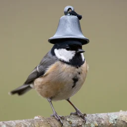 bird with a bell hat