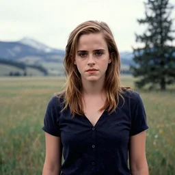 photo, emma watson, wyoming, film still from no country for old men ( 2 0 0 7 ), kodak ektachrome 1 2 0, 2 6 mm,
