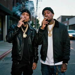 RevelationTDP and Mac Miller smoking on a street