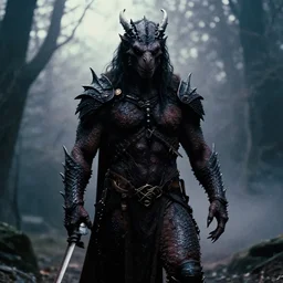 Dragonborn, still from the American Psycho (2000), cinematic, 4K Bluray