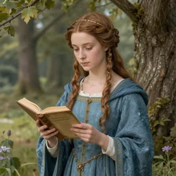 the lady of shalott, medieval illustration,