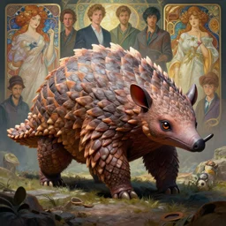 highly detailed digital painting, an alien cyborg pangolin, unreal engine, filipe polyaki, justin gerard, greg rutkowski, loish, rads, beeple, makoto shinkai and lois van baerle, ilya kuvshinov, rossdraws, tom bagshaw, alphonse mucha, volumetric light effect created by ivan aivazovsky, peter morbacher, greg rutkowski, matte painting, trending on artstation, 4 k, perfectly defined features, digital painting, cinematic, epic, highly detailed, detailed and complex environment