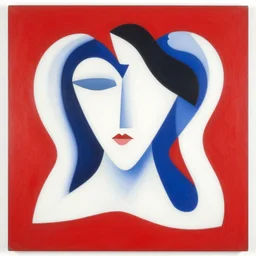 a liubov popova masterpiece, in colorss red, white and blue