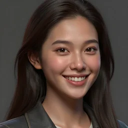 Clothed,worksafe.at CGSociety by WLOP,ilya kuvshinov,krenz cushart,Greg Rutkowski,trending on artstation.Zbrush sculpt colored,Octane render in Maya,Houdini VFX.Close-up stylized young Filipino Malaysian Indonesian idol AV actress girl face,expressing joy,silky hair, deep eyes.Oil painting.Cinematic dramatic atmosphere,sharp focus,soft volumetric studio lighting.