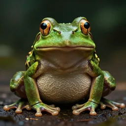 hyperrealistic dslr film still of frog, stunning 8 k octane comprehensive 3 d render, inspired by sheryl luxenburg & istvan sandorfi & greg rutkowski & unreal engine, perfect symmetry, dim volumetric cinematic lighting, extremely hyper - detailed, extremely lifelike attributes & lifelike texture, intricate texture, masterpiece, artstation, stunning