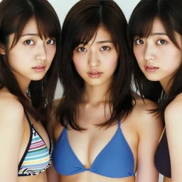 Worksafe.2000s,8K HD incredible movie shot,very close-up faces of a young beautiful gorgeous cute Japanese actress supermodel J-Pop idol girl posing,wearing bikini bra.High budget Hollywood movie.At Behance and Instagram,taken with polaroid kodak portra.Photoshop,Adobe After Effects
