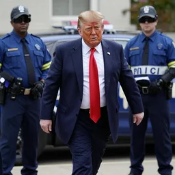 donald trump running from fbi agents sweating
