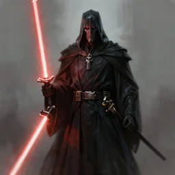 digital painting of a dark lord of the sith, very realistic