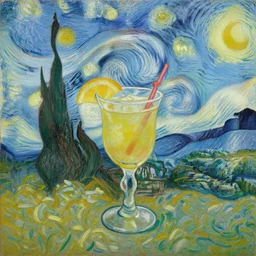 painting of a smoking cocktail by vincent van gogh
