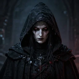 A closeup of an Occultist by Greg Rutkowski, Bloodborne, 4k photorealistic, volumetric lighting, HD, high details, dramatic, dark atmosphere, trending on artstation