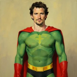 candid portrait of Henry Cavill  as Bizarro by Andrew Wyeth