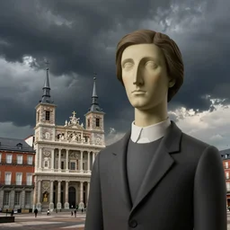 madrid, storm, by rene magritte, tendring on artstation, details, highly detailed, 4 k.