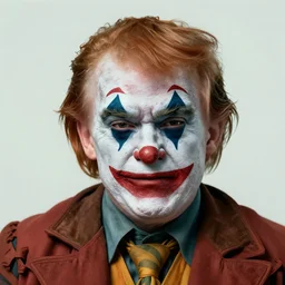donald trump sad clown, grotesque, horror, high details, intricate details, by vincent di fate, artgerm julie bell beeple, 80s, inking, vintage 80s print, screen print