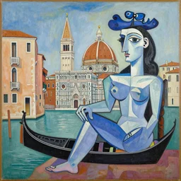 painting of a mix of venice, florence, naples by picasso