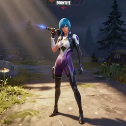 rei ayanami in fortnite, gameplay screenshot