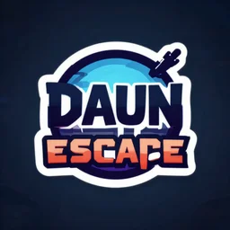 logo of game daun escape, cool art, 4K, HD