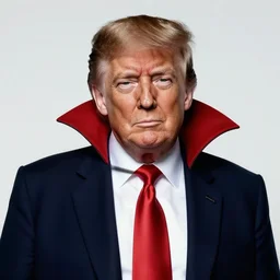photograph of donald trump as a dracula, photoshop, portrait photograph, 4 0 mm
