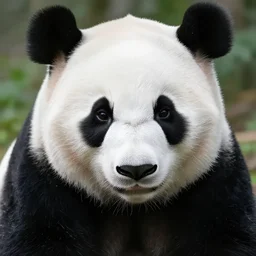panda bear without hair!! close up, cinematic, professional photography, central focus
