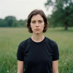a portrait of a character in a scenic environment by Sally Mann