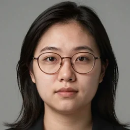 portrait of kimiko glenn, half - korean actress, round face, wearing glasses, by rutkowski, highly detailed, hd, cinematic composition