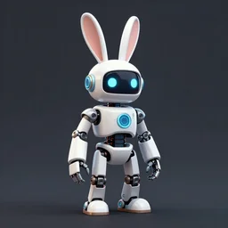 rabbit robot, digital art in the style of alexander trufanov artstation