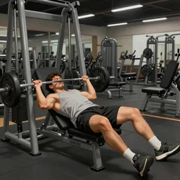 a guy working out at the gym, falls a sleep, dramatic , digital painting