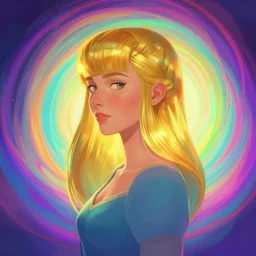 side portrait, imogen poots, paladin, fantasy, gloomhaven, luminescent, colorful swirly ripples, gaudy colors, by greg manchess, huang guangjian, gil elvgren, sachin teng, greg rutkowski, jesper ejsing, ilya kuvshinov