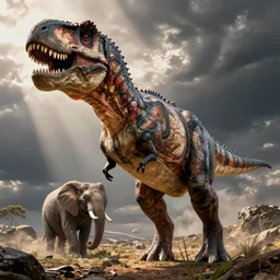 t - rex!!!!!!!!! and ( ( ( ( ( ( ( elephant ) ) ) ) ) ) ) hybrid!!!!!!!!! animal